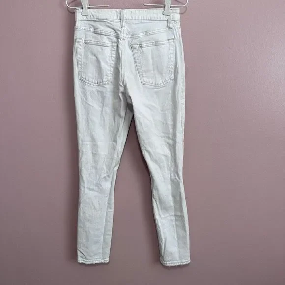 Abercrombie & Fitch Simone high rise slim white jeans 4 - Picture 4 of 7